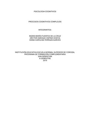 Procesos Cognitivos Complejos