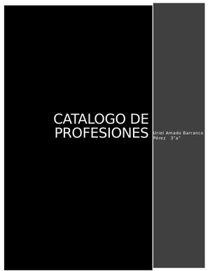 Catalogo De Profesiones