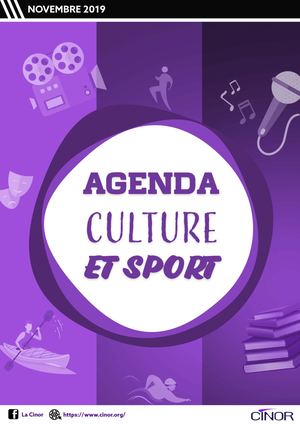 Agenda Culture Et Sport Novembre 2019 Cinor
