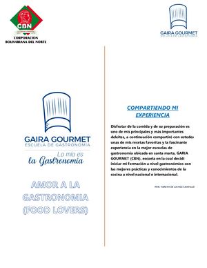 Amor A La Gastronomia Yareth De La Hoz