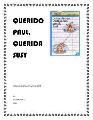 Querido Paul, querida Susy