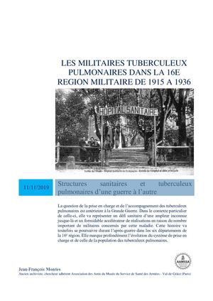 Les militaires tuberculeux pulmonaires dans la 16e région militaire de 1915 à 1936