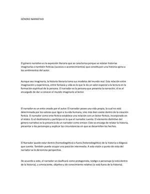 Género Narrativo