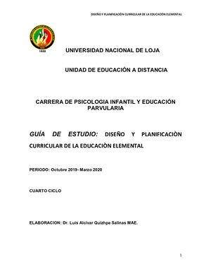 Guia Diseño Y Planificacion Curricular