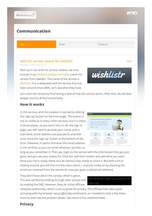 Wishlist Review For Wishlistr
