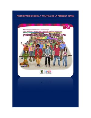 Participacion Social Y Politica De La Persona Joven