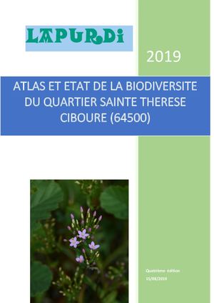 Atlas de la biodiversité du quartier Sainte Thérèse Ciboure (64500) Edition 4