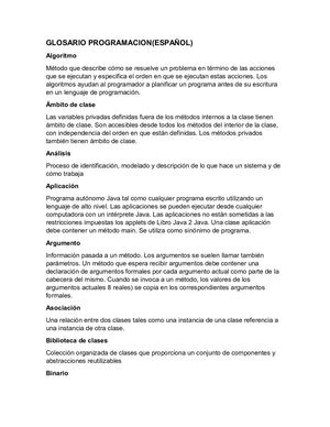 Glosario Programacion