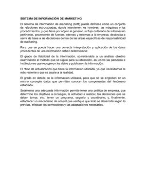 Sistema De Información De Marketing