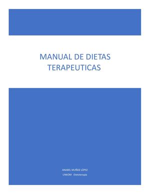 Manual De Dietas Terapéuticas