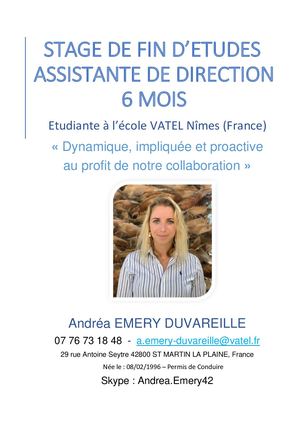 Presentation Andrea Emery Duvareille
