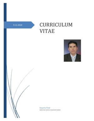 Hoja De Vida Wagner Dario Sanchez Arcos