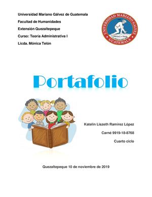 Portafolio Teoría Administrativa I
