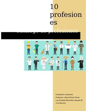 Catalogo De 10 Profesiones
