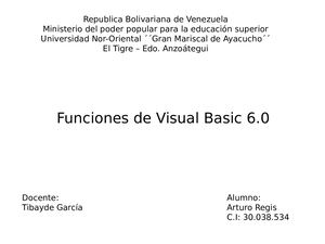 Funciones De Vusial Basic 6.0