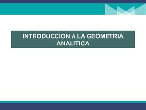 Geometría Analítica