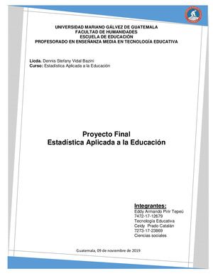 Proyecto Final De Estadistica