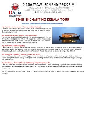 India Tour Packages- Kerala, Mumbai Shirdi, Golden Triangle, Kashmir Exclusive- D Asia Travels