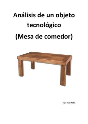 Análisis de un objeto tecnológico
