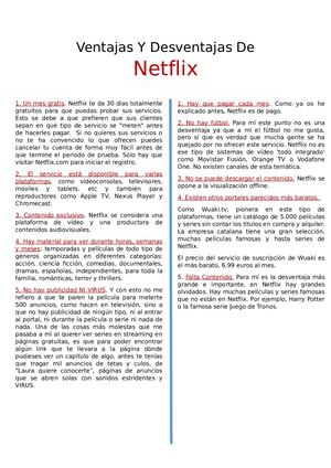 Ventajas Y Desventajas De Netflix
