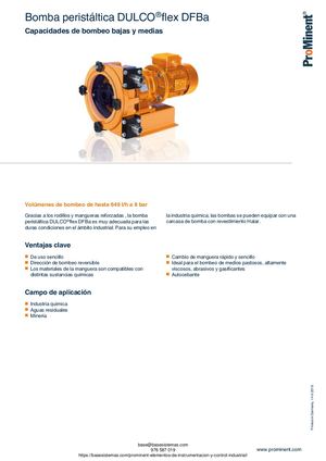 BOMBA PERISTALTICA PROMINENT DULCOFLEX DFBa
