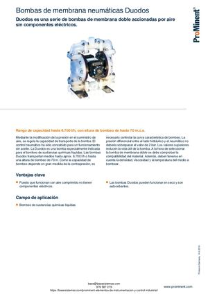 BOMBA MEBRANAS NEUMATICAS PROMINENT DUODOS