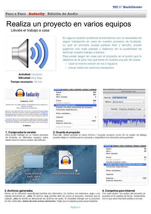 Audacity Trasladar Proyectos