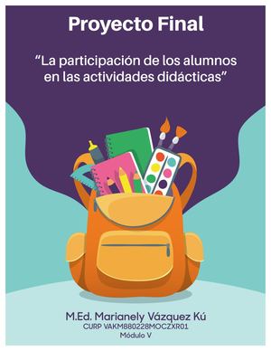 La Participación de los Alumnos en las Actividades Didácticas