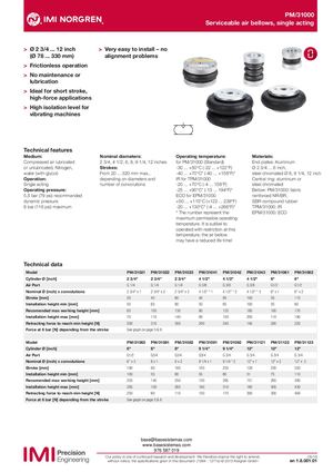 CILINDRO ELASTICO NORGREN PM31000