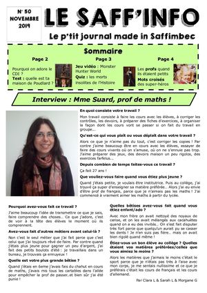 Le Saff Info N°50 Novembre 2019