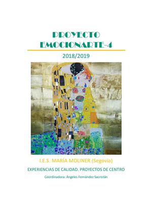 IES MARÍA MOLINER - Memoria Emocionarte 2018 19