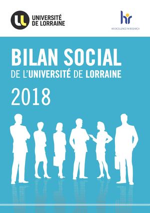 BILAN SOCIAL DE L’UNIVERSITÉ DE LORRAINE 2018