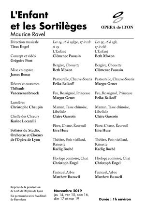 Encart L'Enfants et les Sortilèges