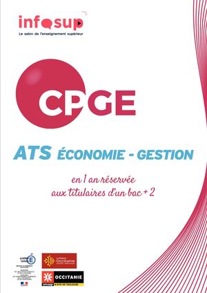 CPGE ATS économie - Gestion