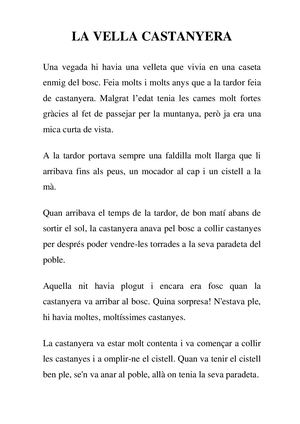 Conte La Vella Castanyera