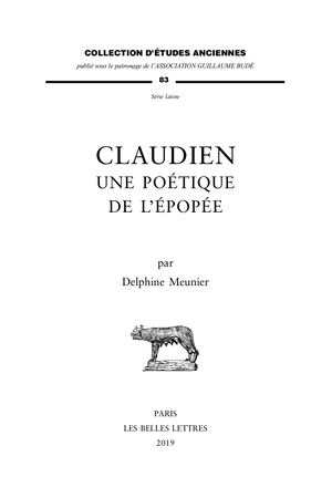Extrait : Delphine Meunier - Claudien une poétique de l'épopée