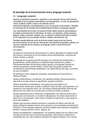 Fany Leguaje Corporal Y Oral