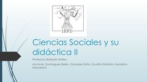Ciencias Sociales Y Su Didáctica Ii