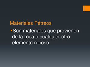 Materiales Pétreos