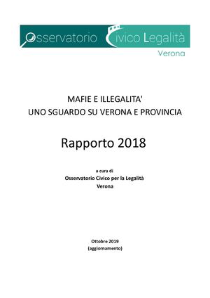 Rapporto 2018 Mafie E Illegalita Vr 30 Ott 2019