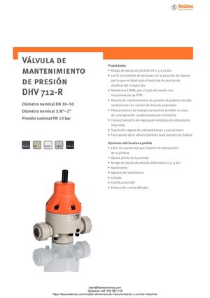 VALVULA ALIVIO PRESION STUBBE DHV712 R
