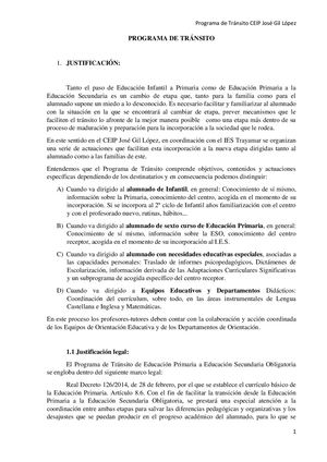 Transito Ceip José Gil Lopez