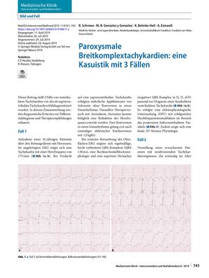 09 Paroxysmale Breitkomplextachykardien - Eine Kasuistik Mit 3 Fällen