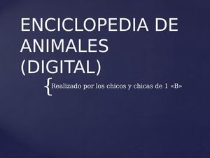 Enciclopedia De Animales (Digital)