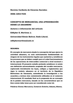 Concepto de Mercancia