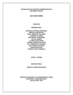 Informe Acta Non Verba