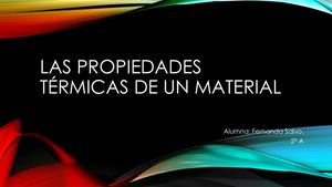 Propiedades Térmicas De La Materia