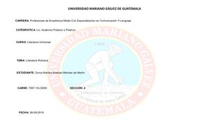 Semana 3 Mapa Mental Literatura Romana