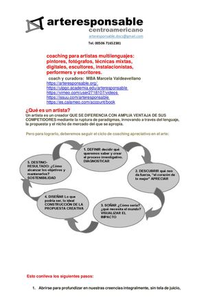 Coaching En Mercadeo Psiconeurológico, Para Artistas, Marcela Valdeavellano