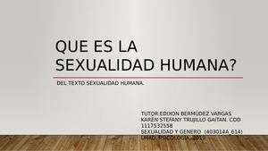 Que Es La Sexualidad Humana